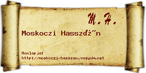Moskoczi Hasszán névjegykártya